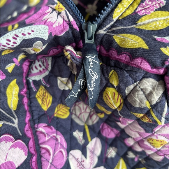 Floral Quilted Women's Bag - Purple and Yellow - Picture 8 of 9